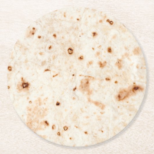 トルティーヤ貝殻コースター ラウンドペーパーコースター (正面)