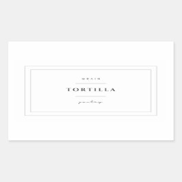 トルティーヤ食品ラベルシール 長方形シール