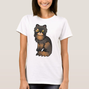 トルティー・ポイント・ペルシャン かわいいキャラクター猫イラスト Tシャツ