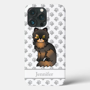 トルティー・ポイント・ペルシャン かわいいキャラクター猫 + 名前 iPhone 13 PROケース