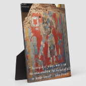 トルテック帝国グラフィックと有名な諺 フォトプラーク (側面)