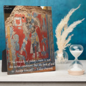 トルテック帝国グラフィックと有名な諺 フォトプラーク (側面)