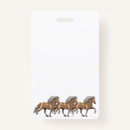 トルトのエルスカアイスランドの馬 バッジ (正面)