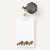 トルトのエルスカアイスランドの馬 バッジ (正面リトラクタブル付き)