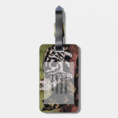 トルトイセシェルとシルバー·タビーの猫たち ラゲッジタグ (裏面縦)