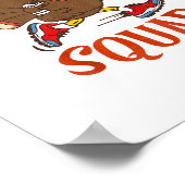 トルトスクワッドシャツ感謝祭トルコのトロットの衣装 ポスター (角)