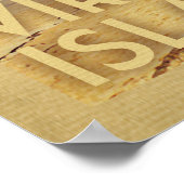 トルトラパームツリーヴィンテージトラベル ポスター (角)