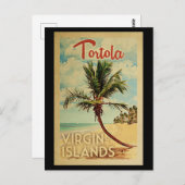 トルトラパームツリーヴィンテージトラベル ポストカード (正面/裏面)