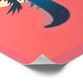 トルトラレトロコースタルアート鮮やかアイランドサンセット ポスター (角)