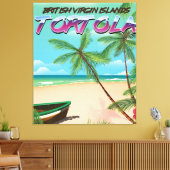 トルトラ英国ヴァージン諸島旅行ポスター キャンバスプリント (インサイチュ (リビング))