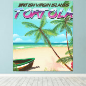 トルトラ英国ヴァージン諸島旅行ポスター キャンバスプリント (インサイチュ (ウッドフロア))