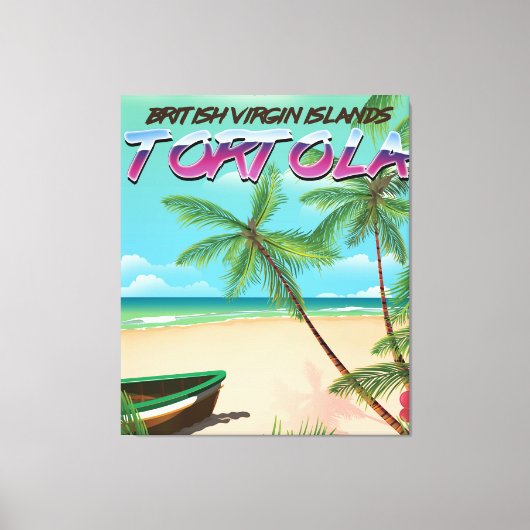 トルトラ英国ヴァージン諸島旅行ポスター キャンバスプリント (正面)