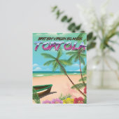トルトラ英国ヴァージン諸島旅行ポスター ポストカード (スタンド正面)