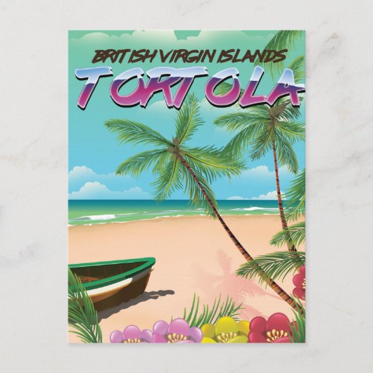 トルトラ 英領バージン諸島 トラベルポスター ポストカード (正面)