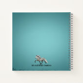 トルト島のトリオ – アイスランドの馬 ノートブック (裏面)