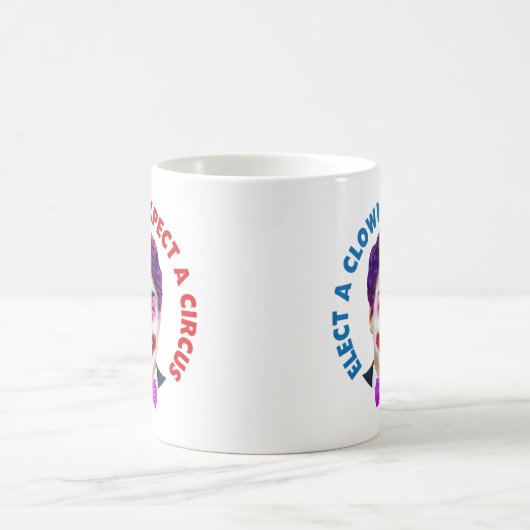 トルドーピエロ選顔、ピエロはサーカスを期待 コーヒーマグカップ (中央)