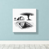 トルナドハウスチェラーウィズクロス キャンバスプリント (インサイチュ (ウッドフロア))