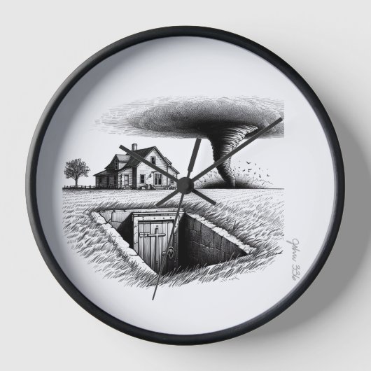 トルナドハウスチェラーウィズクロス 壁時計 (正面)