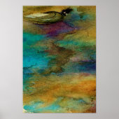 トルナドフューリー抽象芸術水絵画色の ポスター (正面)