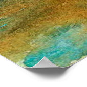 トルナドフューリー抽象芸術水絵画色の ポスター (角)