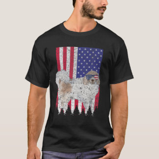トルニャク愛国犬USAプライド米国国旗 Tシャツ