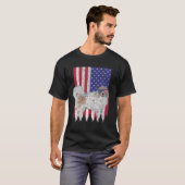 トルニャク愛国犬USAプライド米国国旗 Tシャツ (正面フル)