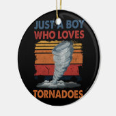 トルネドアートウェザーストームトルナを愛するジャスト・ボーイ セラミックオーナメント (左)