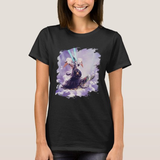 トルネドキャット乗り亀食べ物のアイスクリーム Tシャツ (正面)