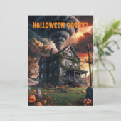 トルネドハロウィーンをテーマにした古い家 招待状 (スタンド正面)