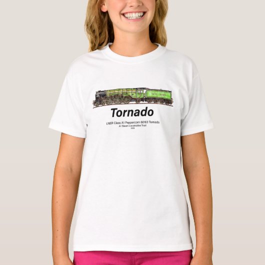 トルネドヴィンテージ蒸気列車英機関車 Tシャツ (正面)