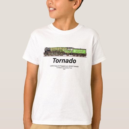 トルネドヴィンテージ蒸気列車英機関車 Tシャツ (正面)