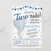 トルネド誕生日パーティーへの招待 招待状 (正面/裏面)