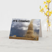 トルネードおもしろい誕生日カード カード (黄色い花)