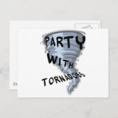 トルネードのパーティー インビテーションポストカード (正面/裏面)