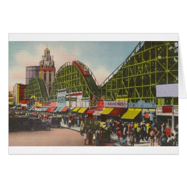 トルネードジェットコースター-コニーアイランドNY /Theは振れます (正面横)