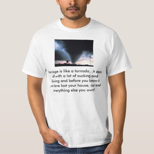 トルネード対結婚 Tシャツ (正面)