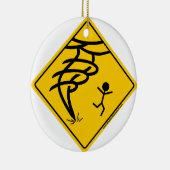 トルネード警告標識 セラミックオーナメント (右)