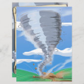 トルネード・ツイスター 招待状 (正面/裏面)