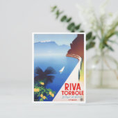 トルボレガルダレイクイタリアヴィンテージ旅行 ポストカード (スタンド正面)