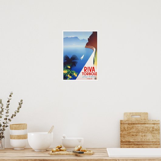 トルボレガルダ湖イタリアのヴィンテージ旅行ポスター ポスター (キッチン)