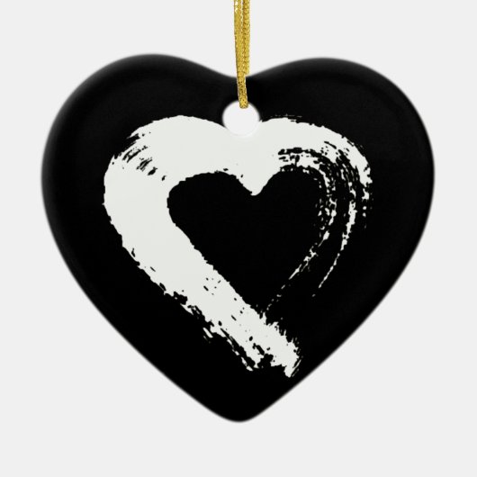 トルマリンムーンハートカーオーナメント セラミックオーナメント (正面)