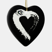 トルマリンムーンハートカーオーナメント セラミックオーナメント (右)