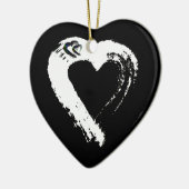 トルマリンムーンハートカーオーナメント セラミックオーナメント (左)