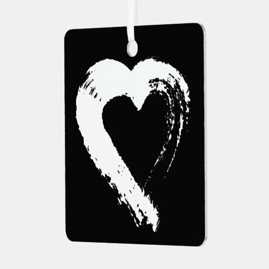 トルマリンムーンハートカーオーナメント メタルオーナメント (正面左)