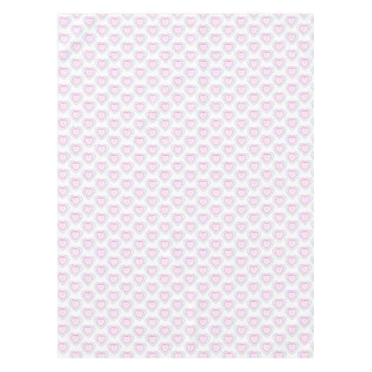 トルマリン二音ハート宝石模様地 テーブルクロス (正面)