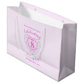 トルマリン周年記念8パーソナライズされた年 ラージペーパーバッグ (正面アングル)