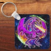 トルマリン宇宙竜  キーホルダー (正面)