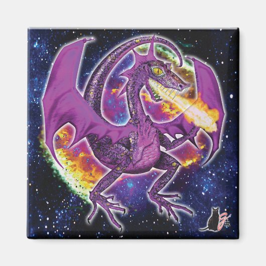 トルマリン宇宙龍磁石 マグネット (正面)