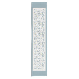 トルマリン・プラムバゴの花 ショートテーブルランナー