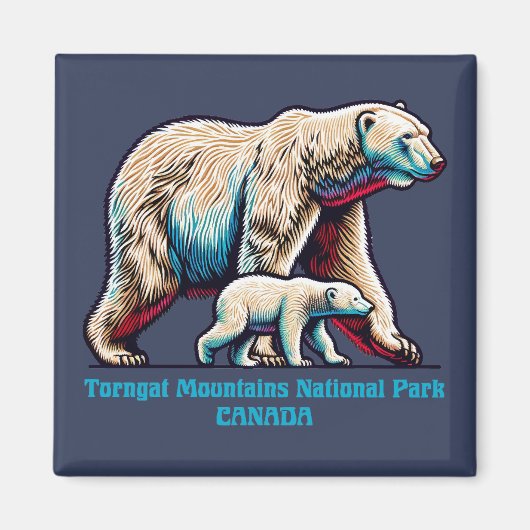 トルンガット山地国家公園 カナダ マグネット (正面)